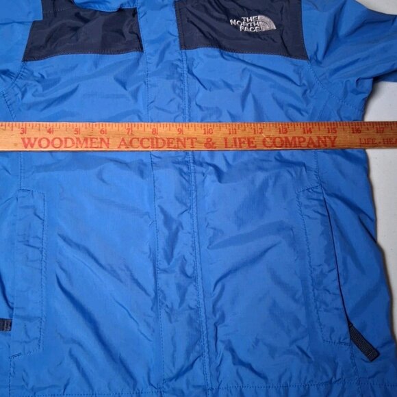 The North Face Hyvent Jacket Youth Boys XS 6 Blue Roll Away Hood Lightweight - Picture 11 of 16
